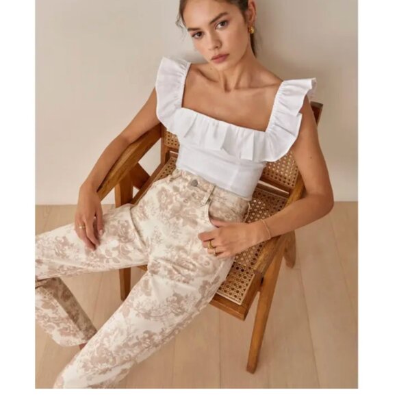 Reformation Linen Corset Top (sz 4) - Picture 1 of 9